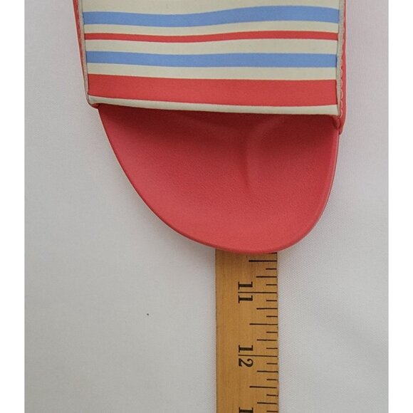 OluKai Kīpuni Limited Edition Lehua Flower / Stripe Slide Sandals Women's Sz 8 - Picture 8 of 9